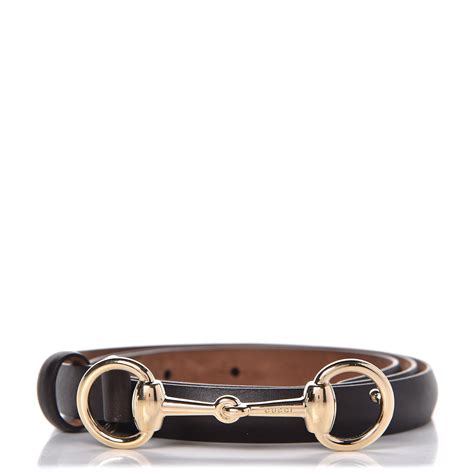 calfskin leather skinny belt gucci|farfetch gucci horse bit belt.